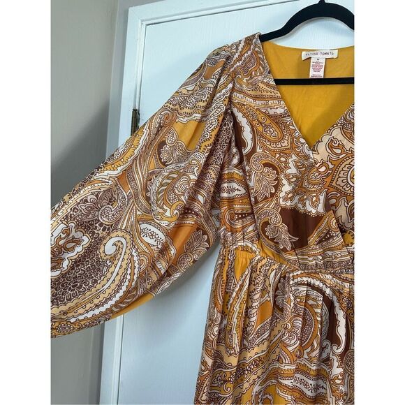 Flying Tomato Womens V-Neck Boho Printed Maxi Size Small - Picture 8 of 10